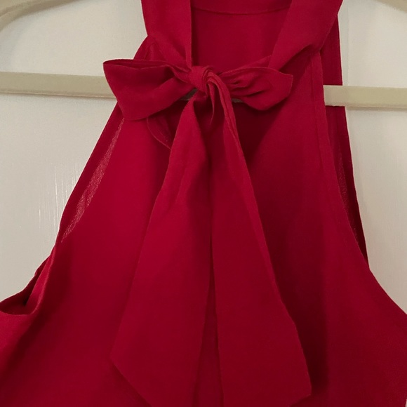 SHEIN red halter flowing mini dress - Picture 5 of 8